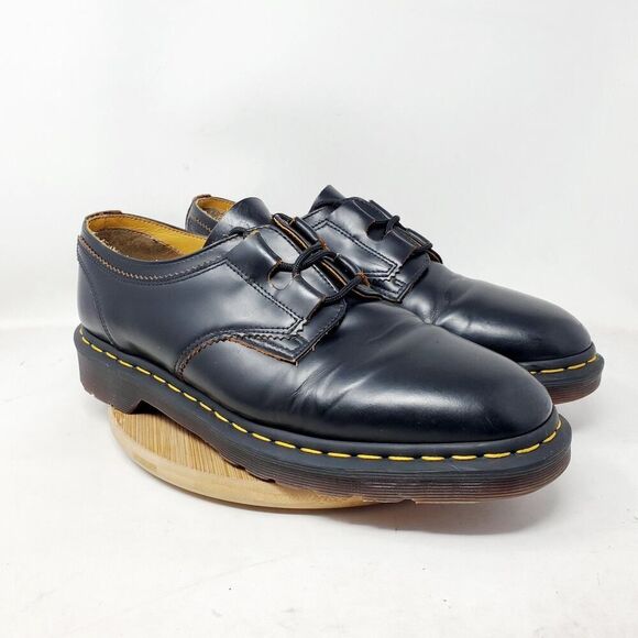 Dr Martens 1461 Ghillie Shoes Mens 10 Black Academia Punk Lace Up‎ Oxford Shoes